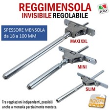 REGGIMENSOLA A SCOMPARSA REGOLABILE STAFFA SUPPORTO INVISIBILE MENSOLE SP. 18-60