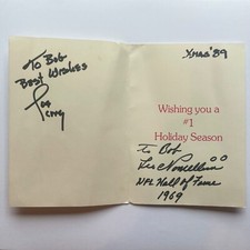 Biglietto natale autografo - biglietto,