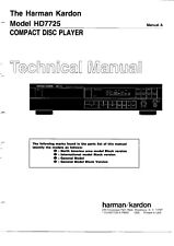 Manuale di servizio - Manuale di servizio per Harman Kardon HD 7725 