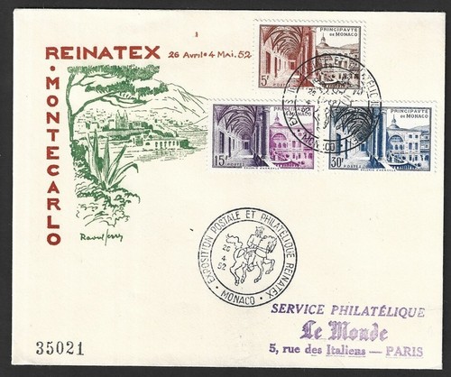 Monaco 1952 reinatex stamp - monaco,