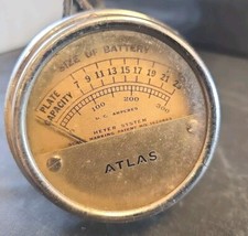 Vtg Atlas Heyer DC Volt Meter Gauge Gage Battery Cell Tester Hot Rat Rod US