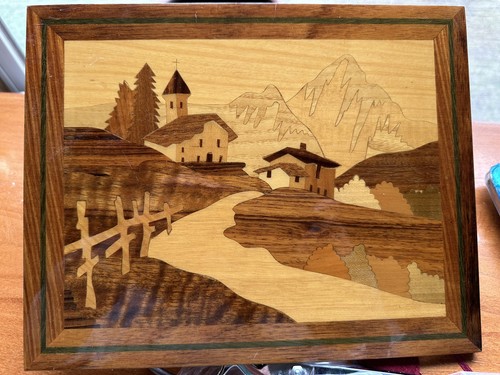 Targa arte legno intarsiato - targa,