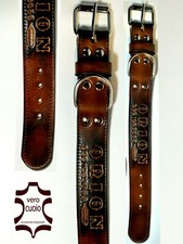 OFFERTA COLLARE PER CANE IN CUOIO DI TORO PERSONALIZZATO PRODOTTO FATTO A MANO.