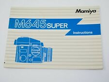 Mamiya M645 Super manuale di istruzioni