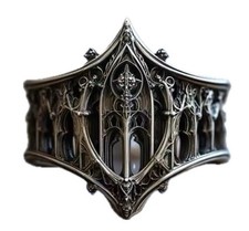 Anello Goth Chrome Stile Y2k Regalo Rock Punk Hearts Adjustable