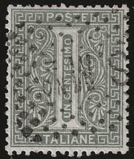 1863 Regno d'Italia 1 cent. De
