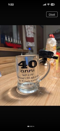 Boccale birra vetro anni - birra, 40