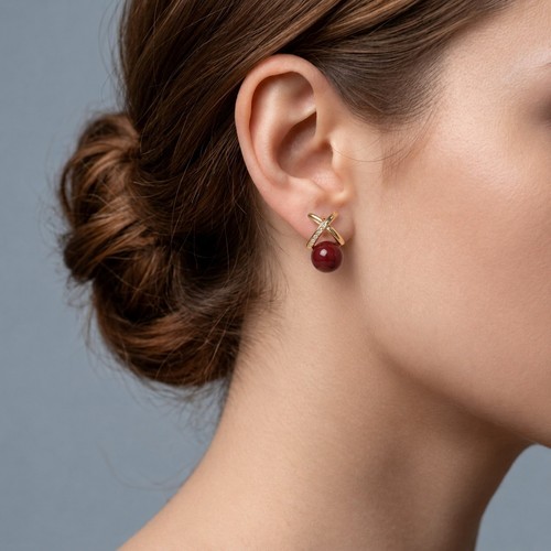 Orecchini bottone donna - bottone,