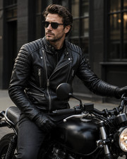 Giacca moto uomo - giacca, vera