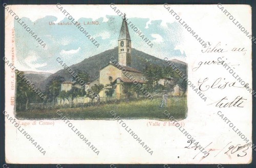 Como laino pieghine cartolina - como,