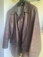 Giaccone marrone pelle uomo - giaccone,