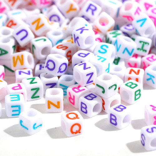 1000 pezzi perline - pezzi, lettere
