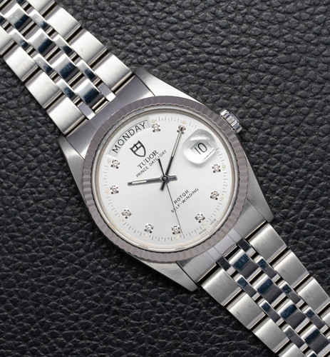Tudor date day - date-day, silver