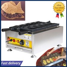 ✅Electric 5x Open Mouth Fish Shaped Ice Cream Taiyaki Machine Bread Waffle Maker