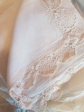 LENZUOLA MATRIMONIALI e SINGOLE PURO LINO RICAMATE A MANO FIRENZE (nuovo)