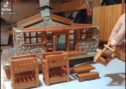 Baita miniatura pietra - baita, di