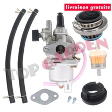 Pocket Bike Carburateur Filtre à Air pour 47cc 49cc ATV Dirt Mini Moto Argent