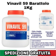 Vinavil 59 Barattolo 1Kg Adatto x incollare legno, compensati, laminati plastici