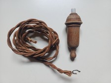 ANTICO DEVIATORE/INTERRUTTORE DI LEGNO A "PERETTA" CON CAVO DI ALIMENTAZIONE 