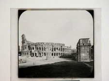 c. 1930s Rome Coliseum Roman Italy Photo GLASS SLIDE Vtg Negative