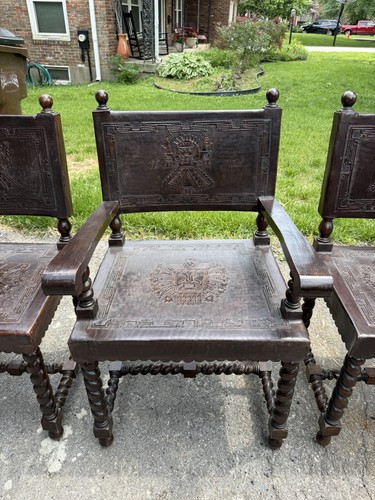 Hand carved italian chars set - hand,