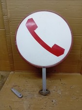 Insegna telefonica Sip bifacciale Telefono gettoni Cabina anni 90 In Poi . 