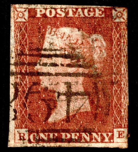 1841 one penny timbro - vr,