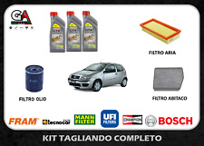 Kit tagliando Fiat Punto II 2 188 1.2 16v 80cv 59kw 3lt olio Castrol GTX 10w40
