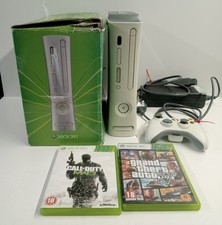 Xbox 360 Arcade Console Boxata 20gb Controller Più Giochi Bundle Gioco Classico 