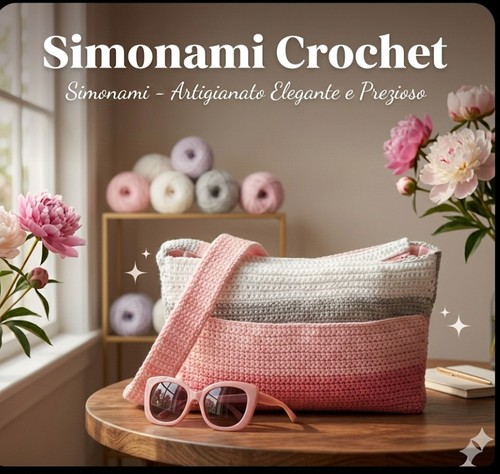 Borsa donna uncinetto fatto - donna,