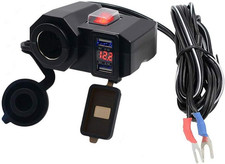 D74CS - Adattatore per Accendisigari a LED per Moto, Con Supporto Touch Da 12 V/