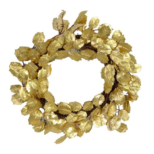 Coroncina foglie oro - , Ø45