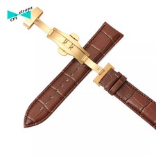 CINTURINO OROLOGIO COCCODRILLO in pelle fibbia deployante oro nero marrone rosso