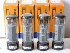 EL34 6CA7 tubo Röhre Siemens Mullard Blackburn xf2 OO- getter quad abbinato