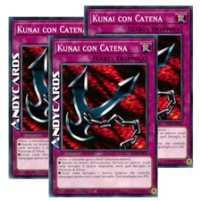 3x KUNAI CON CATENA • (Kunai With Chain) • Comune • STAS IT025 • 1Ed • Yugioh!