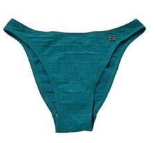 Slip bikini Fendi FF blu acqua