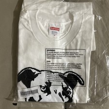 T-shirt maglietta Supreme Pitbull bianca taglia media SS20 nuova con etichetta