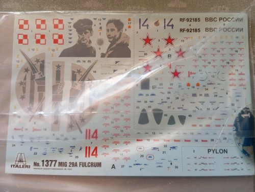 Decals mig 29a fulcrum - decals, mig-29a