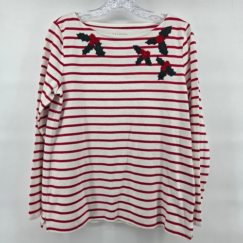 Talbots holiday top rosso - top,