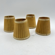 Set di Paralumi in tessuto ocra vintage paralume a clip antico per applique lume