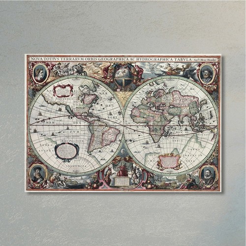 Antica mappa del mondo - , xvii