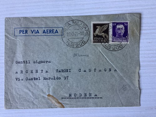 Busta lettera viaggiata - busta, 1941