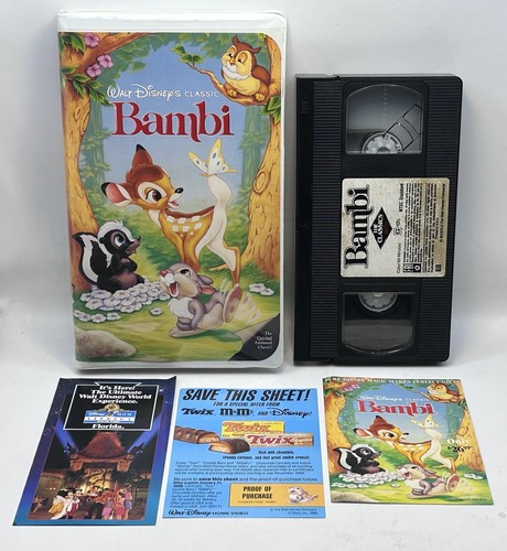 Bambi vhs disney video - disney, tape