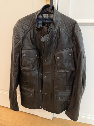 Giacca moto pelle belstaff - pelle,