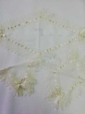 TRIS 3 centrini di Lino con