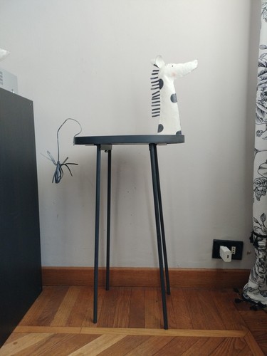 Tavolino metallo zebra - tavolino, metallo,