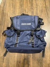 Zaino logo Roberto Cavalli tasche laterali tracolla bagagli viaggio aeroporto escursionismo