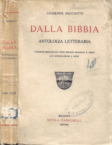 Dalla bibbia antologia - bibbia.,