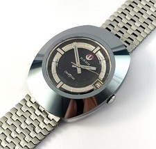 Orologio Vintage Rado Diastar 1 Tungsteno e Acciaio Automatico Uomo Data 17J 1970s