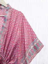 Pure Seta Kaftano Rosa &